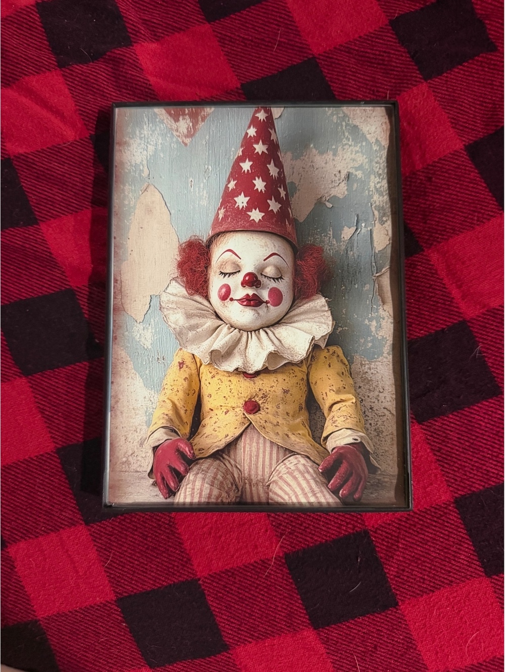 Vintage Clown Art Print - Quirky Retro 5x7